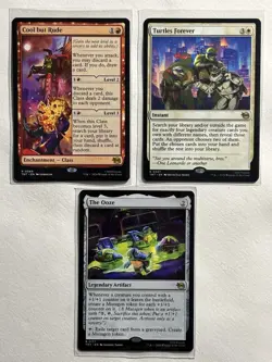 Cool but Rude, The Ooze & Turtles Forever, 2 Stickers & Leonardo Tin - MTG: TMNT - Image 2