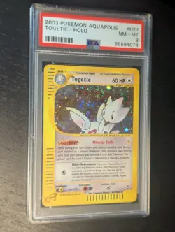 2003 Pokemon 🪽 Aquapolis Togetic Holo Rare WoTC #H27 PSA 8 NM-MT ✨ W/ Swirl 🌀 - Image 2