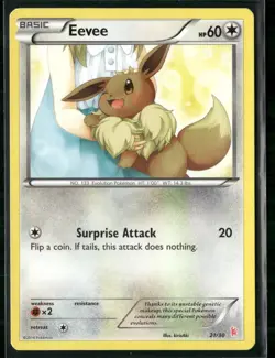 Eevee (21) 21/30 Common XY Trainer Kit: Sylveon & Noivern Normal NM Pokemon Card - Image 1