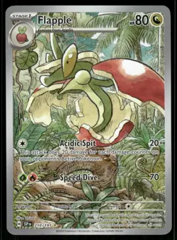 Pokemon Cards Flapple 210/191 Surging Sparks Illustration Rare NM - Image 1