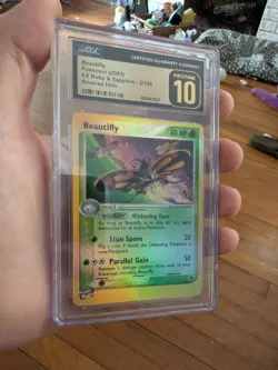 (POP 3) CGC 10 PRISTINE Beautifly 2/109 Reverse Holo EX Ruby & Sapphire Pokemon - Image 2