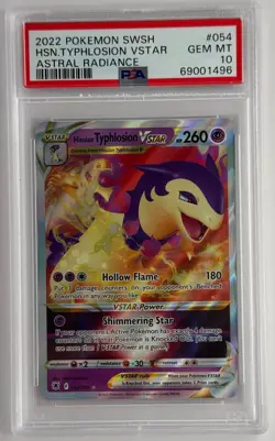 2022 POKEMON SWORD & SHIELD ASTRAL RADIANCE #054 HISUIAN TYPHLOSION VSTAR PSA 10 - Image 1