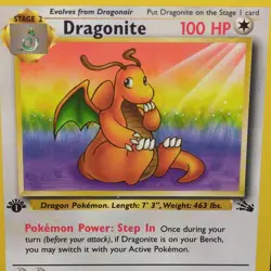 Pokemon TCG Dragonite Fossil 19 1st Edition Rare - 1 Owner 😳 No Gameplay - Image 2