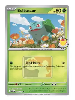 Pokemon Bulbasaur 001/132 MEG Pokemon Day 2026 League Stamp Promo - Image 1