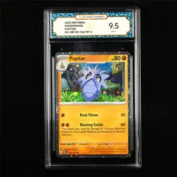 TQG 9.5 MINT+ 2023 Pokemon ENG Pupitar 106/197 U (2) - Image 1