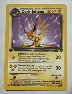 Pokemon 1st Edition Team Rocket Dark Jolteon 38/82 LP - Image 1