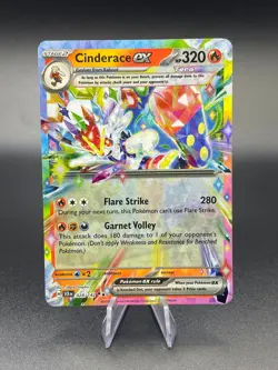 Pokemon TCG - Cinderace ex Double Rare Holo - Stellar Crown 028/142 - Image 1