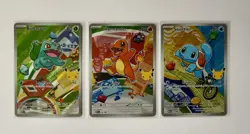 Pokemon First Partner Illustration Collection MEP Bulbasaur Charmander Squirtle - Image 1