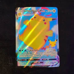 Pokemon Surfing Pikachu VMAX 009/025 Celebrations Ultra Rare Full Art Holo MINT - Image 1