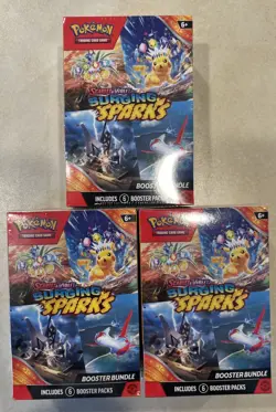 Pokemon TCG Scarlet And Violet Surging Sparks Booster Bundle New and Seal 3 Pak - Image 1