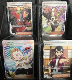 Lot of 4 Full Art Supporters - Pokemon TCG; Norman, Sophocles, Ryme, Explorer's - Image 2