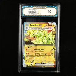 TQG 10 GEM MINT 2023 Pokemon ENG Tyranitar ex 066/197 RR - Image 1