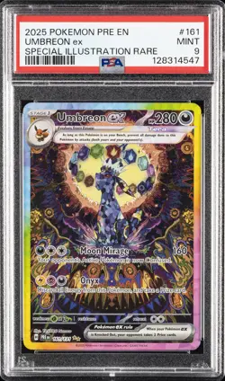 2025 POKEMON PRE EN-PRISMATIC EVOLUTIONS #161 UMBREON EX PSA 9 - Image 1
