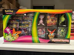 Pokemon TCG: Mythical Squishy Premium Collection Box SEALED MEW VICTINI CELEBI - Image 1