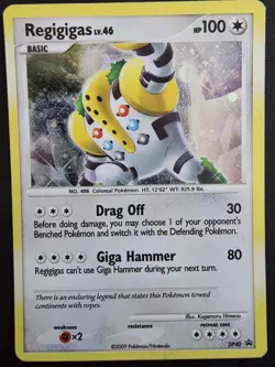 2009 POKEMON TCG REGIGIGAS DP40 DIAMOND & PEARL MOVIE PROMO HOLO MP - Image 1