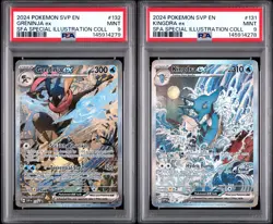PSA 9 Pokemon SVP EN Shrouded Fable Kingdra 131 & Greninja 132 Collection Promos - Image 1