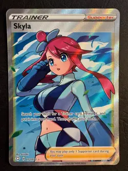 Skyla 072/072 Full Art Ultra Rare Trainer Pokemon SWSH Shining Fates Near Mint - Image 1