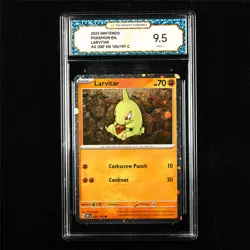 TQG 9.5 MINT+ 2023 Pokemon ENG Larvitar 105/197 C - Image 1