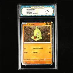 TQG 9.5 MINT+ 2023 Pokemon ENG Larvitar 105/197 C - Image 2