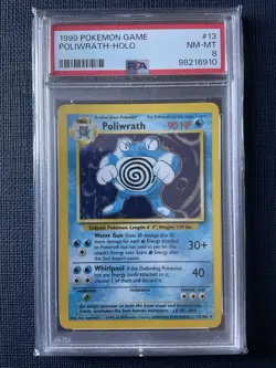Poliwrath 13/102 Holo – Base Set – PSA 8 – WOTC Vintage Pokemon TCG – Rare - Image 1
