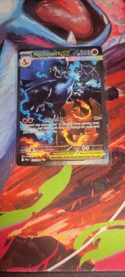 Mega Charizard X EX 125/094 Phantasmal Flames Full Art Holo 360 HP Rare Pokemon - Image 2