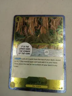 Upper Yard OP05-117 Textured Foil PRB-01 The Best Yellow One Piece Card - Image 1