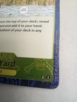 Upper Yard OP05-117 Textured Foil PRB-01 The Best Yellow One Piece Card - Image 3