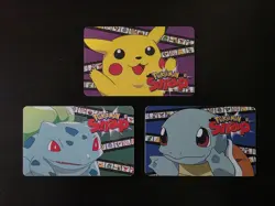 Pokemon Snap Blockbuster 3 Card Lot Pikachu Bulbasaur Squirtle Nintendo N64 - Image 1