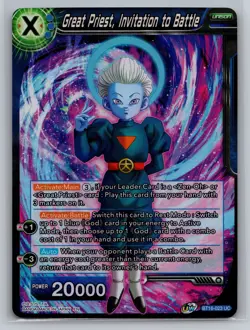 Dragon Ball Super Card Game #BT16-023 Great Priest, Invitation to Battle Foil - Image 1