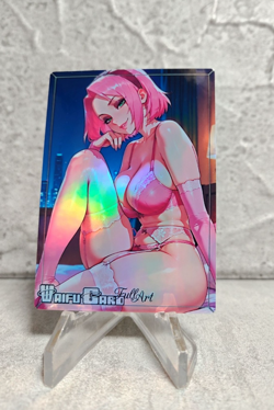 Sakura Trading Card Waifu Goddess Story Anime Girl holo Karte Manga Full Art - Image 1