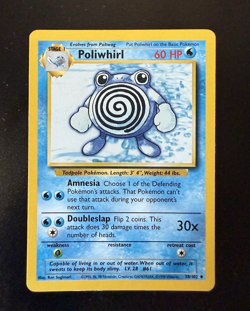 Poliwhirl 038/102 Base Set Regular Unlimited Uncommon Card Pokemon TCG - Image 1