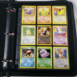 Pokemon Collection Vintage WoTC Mixed 🔥 Lot of Cards Holos w/ Binder Pages - Image 1