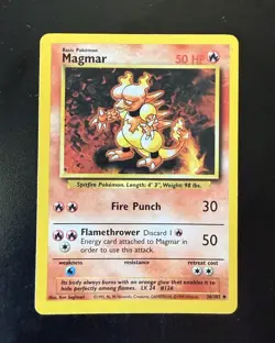 Magmar 036/102 Base Set Regular Unlimited Uncommon Card Pokemon TCG - Image 1