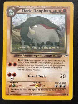 🦖 Dark Donphan Neo Destiny TCG 3/105 Holo Card Pokemon NM - Image 1