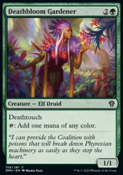 MTG Magic the Gathering Deathbloom Gardener (159/447) Dominaria United NM - Image 1