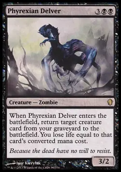 MTG Magic the Gathering Phyrexian Delver (86/357) Commander 2013 LP - Image 1
