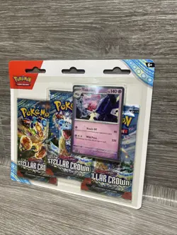 Pokemon-Scarlet & Violet: Stellar Crown 3-Pack Booster Blister (Tinkaton) SEALED - Image 3