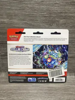 Pokemon-Scarlet & Violet: Stellar Crown 3-Pack Booster Blister (Tinkaton) SEALED - Image 4