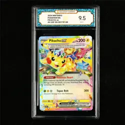 TQG 9.5 MINT+ 2024 Pokemon ENG Pikachu ex 057/191 RR - Image 2