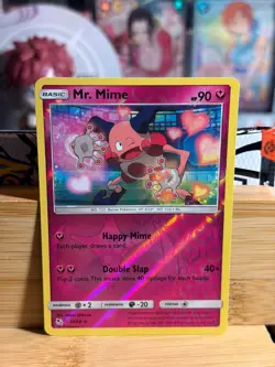 MR. MIME 43/68 Hidden Fates Rare Reverse Holo Pokemon TCG Lightly Played - Image 1