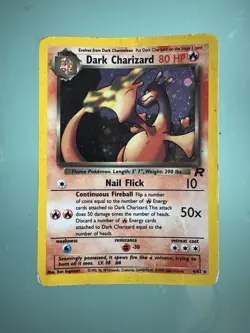 Pokemon Dark Charizard Rocket Holo Rare Card 4/82 PSA 7 - Image 1