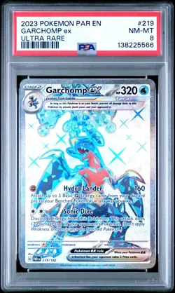 🔥 2023 Pokemon Paradox Rift Garchomp ex Ultra Rare #219 PSA 8 NM-MT 🔥 - Image 1