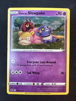 Swirl !!! Galarian Slowpoke SWSH126 Sword & Shield Black Star Promo Holo Pokemon - Image 1