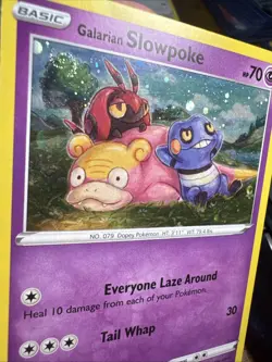 Swirl !!! Galarian Slowpoke SWSH126 Sword & Shield Black Star Promo Holo Pokemon - Image 2