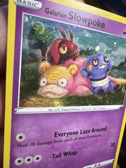 Swirl !!! Galarian Slowpoke SWSH126 Sword & Shield Black Star Promo Holo Pokemon - Image 3