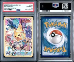 2023 POKEMON SWORD & SHIELD CROWN ZENITH #160 SWSH FULL ART PIKACHU GEM PSA 10 - Image 3