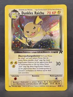 Dunkles (Dark) Raichu German Pokemon Team Rocket #83/82 2000 - Image 1