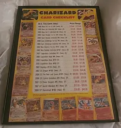 Charizard TCG Pokemon Check List 1999-2008 Framed Print Ad 8.5X11 - Image 1