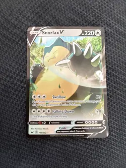 Snorlax V #141/202 Ultra Rare Holo SWSH01: Sword & Shield Base Set Pokemon NM - Image 1