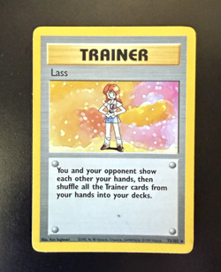 Pokemon TCG Lass Trainer 75/102 Base Set Rare Non-Holo - Image 1